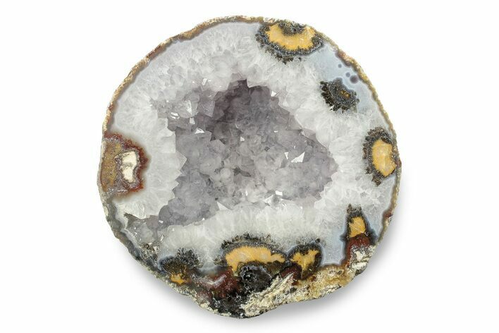 Las Choyas Coconut Geode Half with Quartz Crystals - Mexico #246282